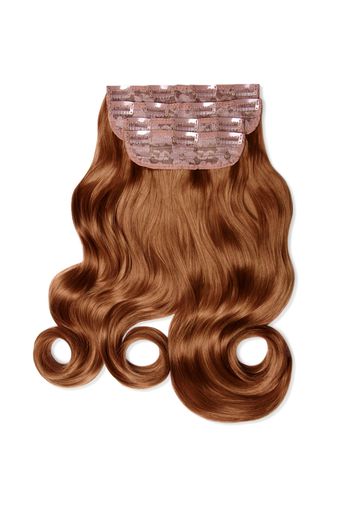 LullaBellz Ultimate Half Up Half Down 22  Curly Extension and Pony Set (Variouse Shades - Mixed Auburn