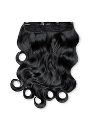 LullaBellz Thick 20 1-Piece Curly Clip in Hair Extensions (Various Colours) - Jet Black