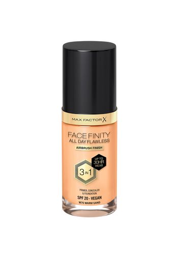 Max Factor Facefinity All Day Flawless 3 in 1 Vegan Foundation 30ml (Various Shades) - W70 - WARM SAND