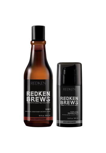 Redken Brews Men's Shampoo and Molding Paste Duo