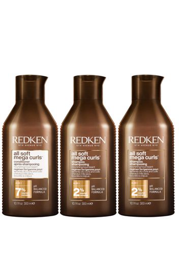 Redken All Soft Mega Curl Hydrating and Nourishing Shampoo Duo with Conditioner for Curly and Coily Hair