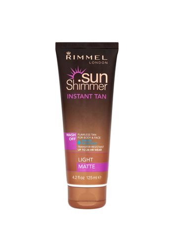 Rimmel Sunshimmer Water Resistant Wash Off Instant Tan - Matte (125ml) - Light Matte