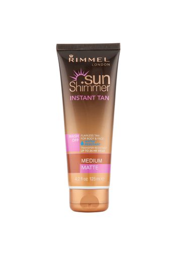 Rimmel Sunshimmer Water Resistant Wash Off Instant Tan - Matte (125ml) - Medium Matte