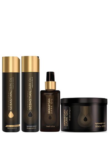 Sebastian Professional Dark Oil Shampoo, Conditioner, Mask and Styling Oil Regime Bundle