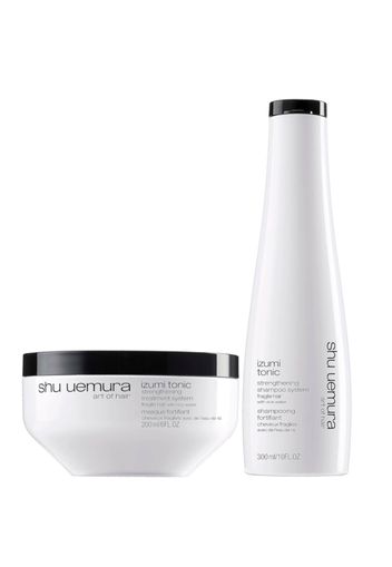 Shu Uemura Art of Hair Izumi Tonic Rice Water Shampoo and Hair Mask Routine