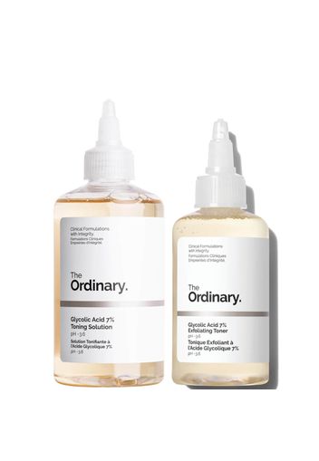 The Ordinary's Glycolic Acid 7% Exfoliating Toner Home and Away Bundle