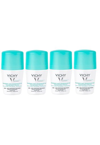 VICHY 48 Hour Intensive Anti-Perspirant Roll-on Deodorant Set for Sensitive Skin 4 x 50ml