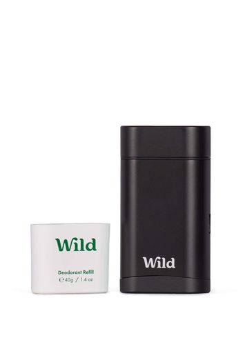 Wild Men's Fresh Cotton and Sea Salt Deodorant in Black Case 40g