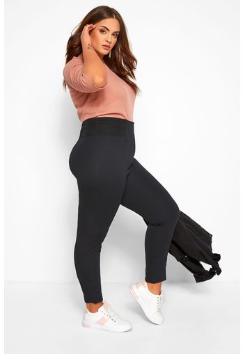 Große größen  pontejerseyhose mit elastischen einsätzen  schwarz 62-64