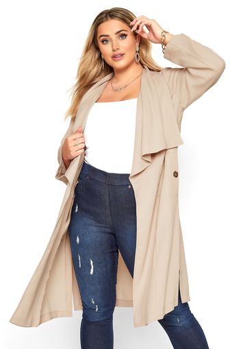 Große größen lange blazerjacke  beige 44