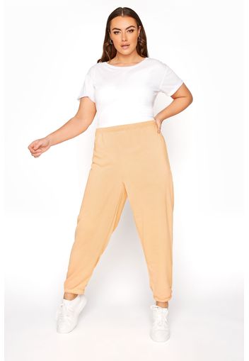 Große größen peach cotton jersey joggers 52