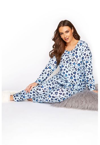 Blaues leoparden lounge set