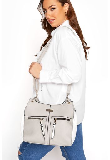 Grey contrast shoulder bag