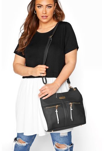 Black contrast shoulder bag