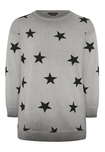 Große größen grey star washed sweatshirt 54-56