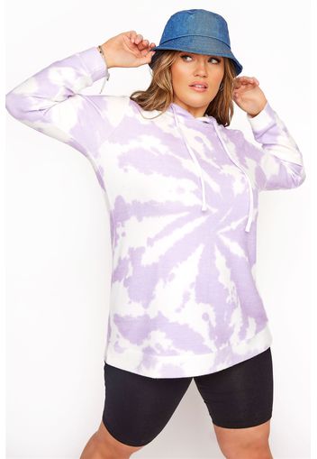 Große größen lilafarbener batik hoodie 48