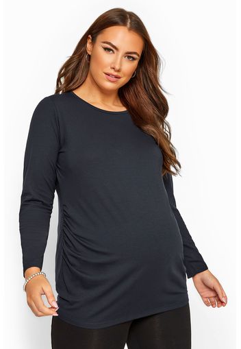 Bump it up maternity langärmeliges top  blau