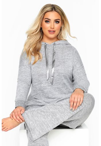 Loungehoodie  grau meliert