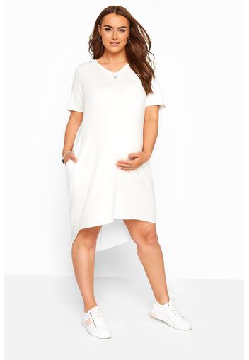 Bump it up maternity hoodiekleid  creme