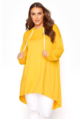 Große größen bright yellow tunic hoodie 50-52