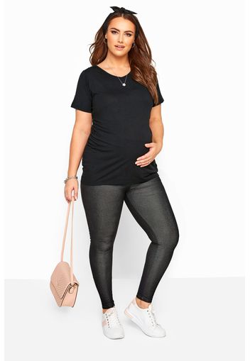 Bump it up maternity jeggings mit elastischem bauchband  schwarz