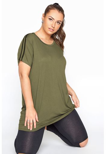 Große größen limited collection streifentshirt, khaki 42