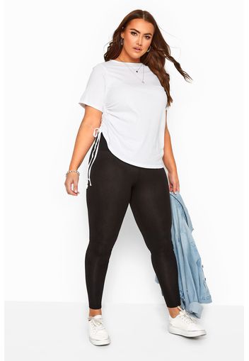 Große größen figurformende leggings schwarz 71cm > 56-56