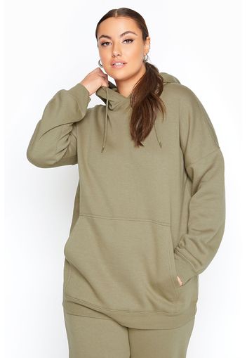 Große größen limited collection baumwolljersey hoodie, khaki 58-60