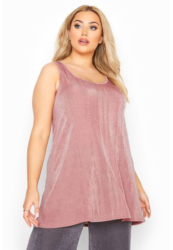 Große größen yours london schimmerndes top, alt rosa 48