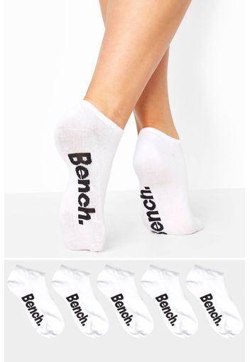 Bench 5 pack white ankle socks