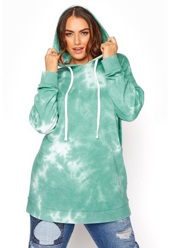 Große größen green tie dye hoodie 46