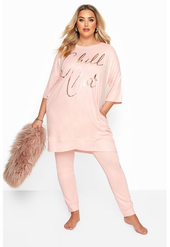 Loungehose aus jersey  rosa