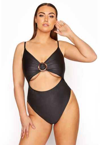 Limited collection black ring detail swimsuit