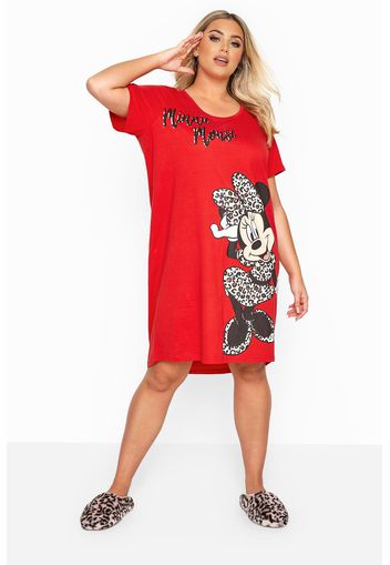 Nachthemd mit disney "minnie mouse"motiv  rot