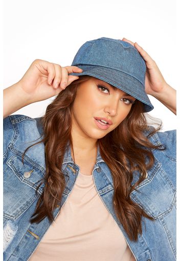 Dunkel blauer denim bucket hut