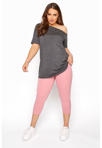 Große größen pink cropped leggings 50