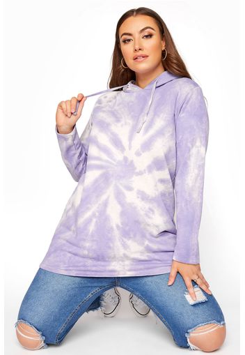 Große größen batik hoodie, violett 58-60