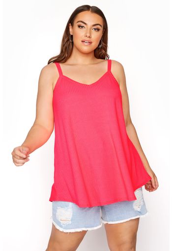 Große größen limited collection neon pink rib swing cami top 50