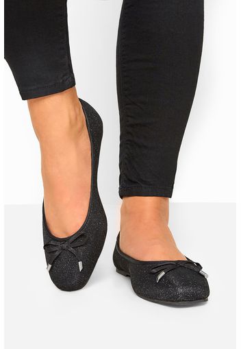 Ballerinas mit glitzer eeepassform  schwarz