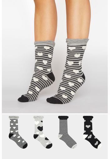 4er pack multi herzen socken