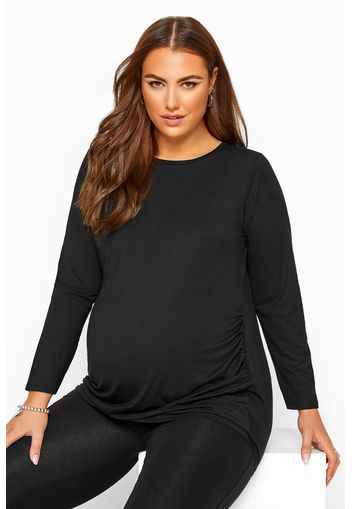 Bump it up maternity langärmeliges top  schwarz