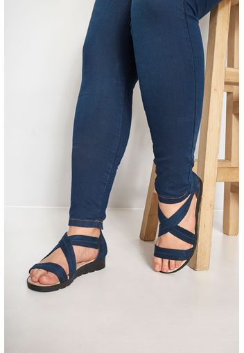 Sandalen mit geschlossener ferse  navy