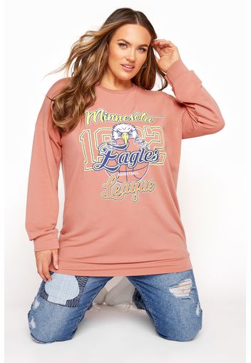 Große größen limited collection pinkfarbenes eagles sweatshirt 52