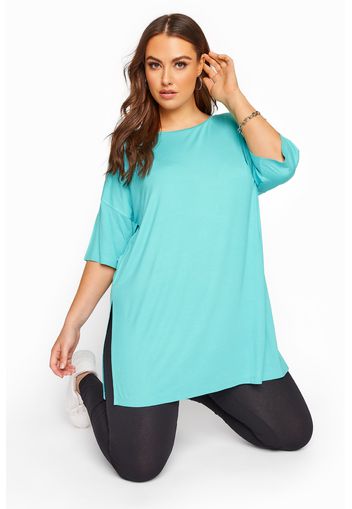 Große größen mintfarbenes oversized tshirt 46