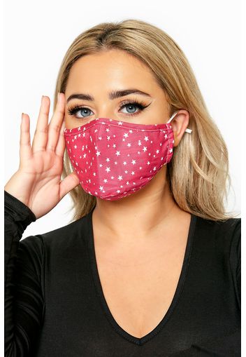 Gesichtsmaske mit sterndesign  rot