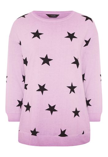 Große größen lilac star washed sweatshirt 54-56