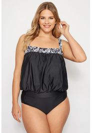 Tankini top  schwarz und weiß