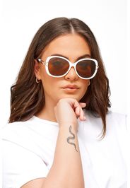 Oversized sonnenbrille mit knotendetail  weiß