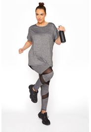 Große größen active grey marl mesh insert leggings 52