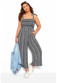 Große größen jumpsuit mit aztekenmuster  schwarz/weiß 52